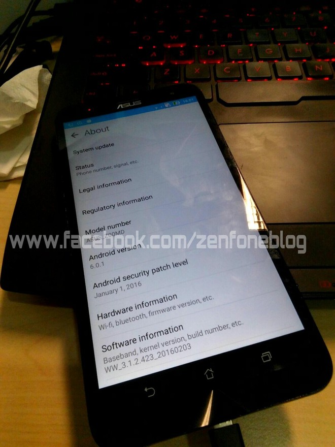 Primi avvistamenti di Android 6.0.1 per Asus ZenFone 2 