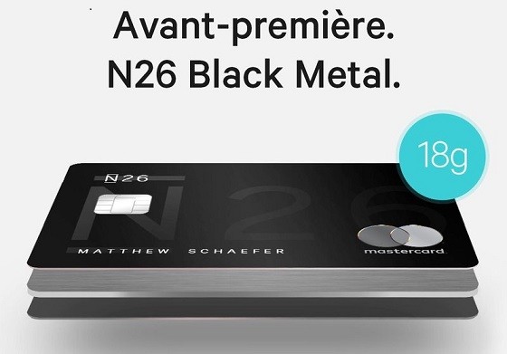 N26 Metal La Prima Carta Di Debito Europea Nfc Con Anima In