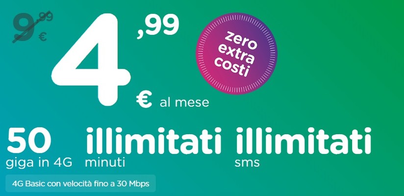 Homobile 50 Gb E Minutisms Illimitati A 499 Mensili Per